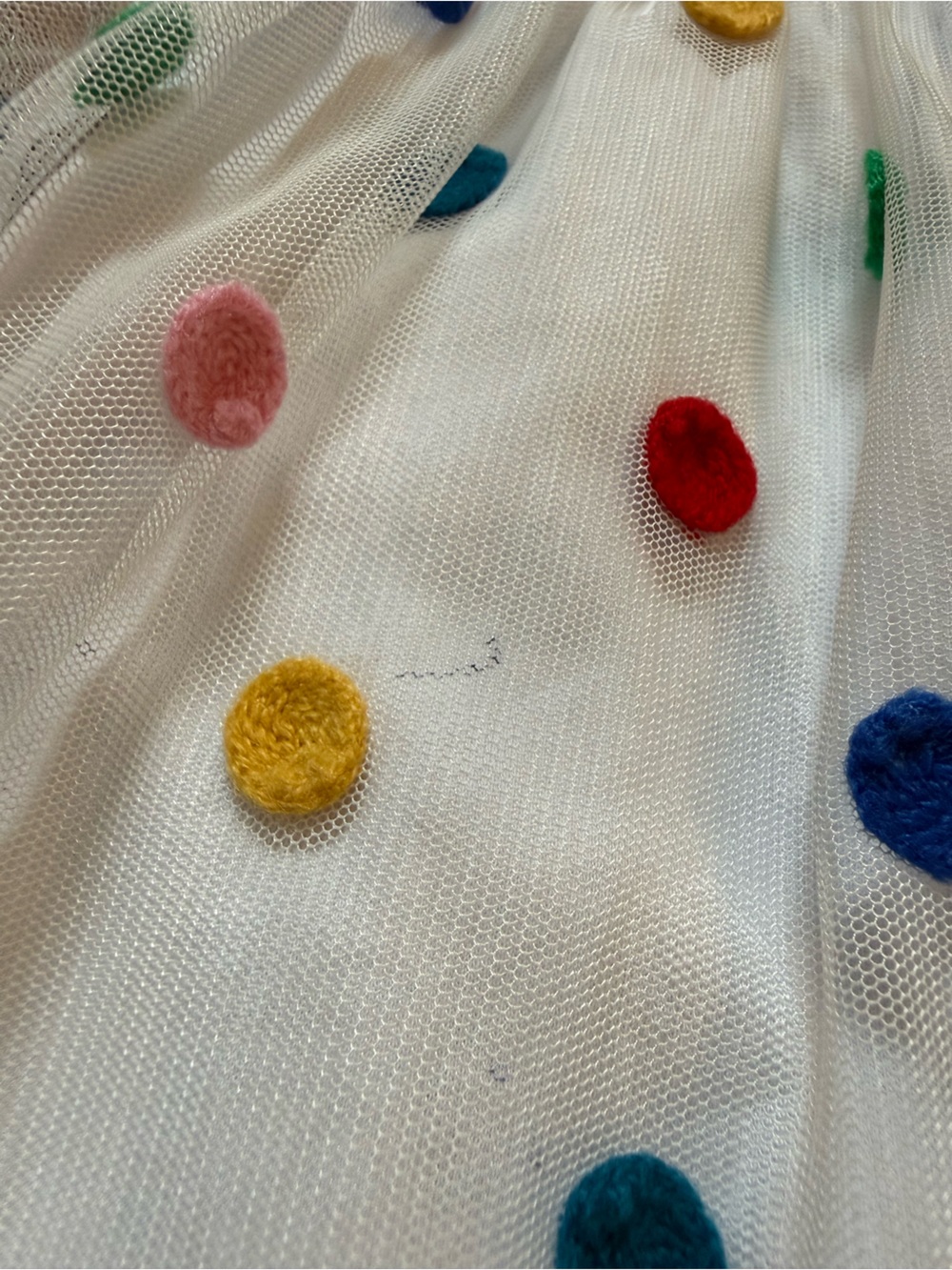 Hanna Andersson Rainbow Dot Embroidered Tulle Dress 6-7 Years - Picture 7 of 13